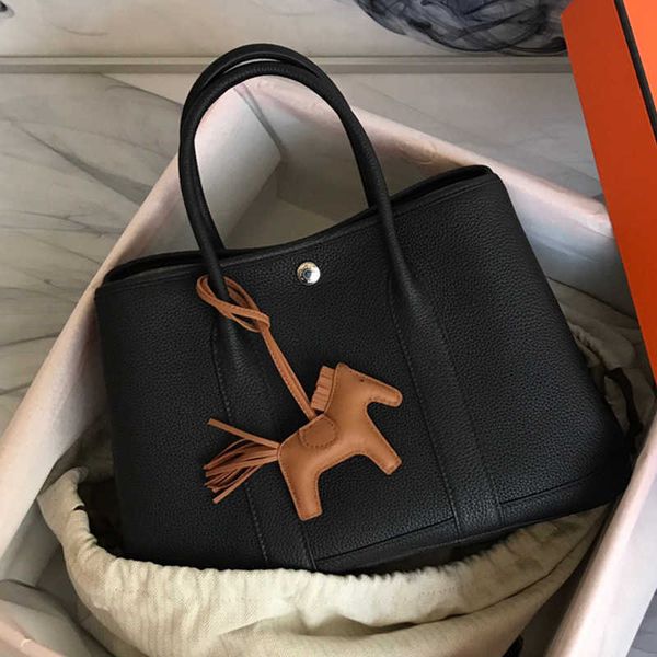 

highest quality classic garden party tote bag wax line handmade togo cowhide business handbag leisure commuter women's eq18