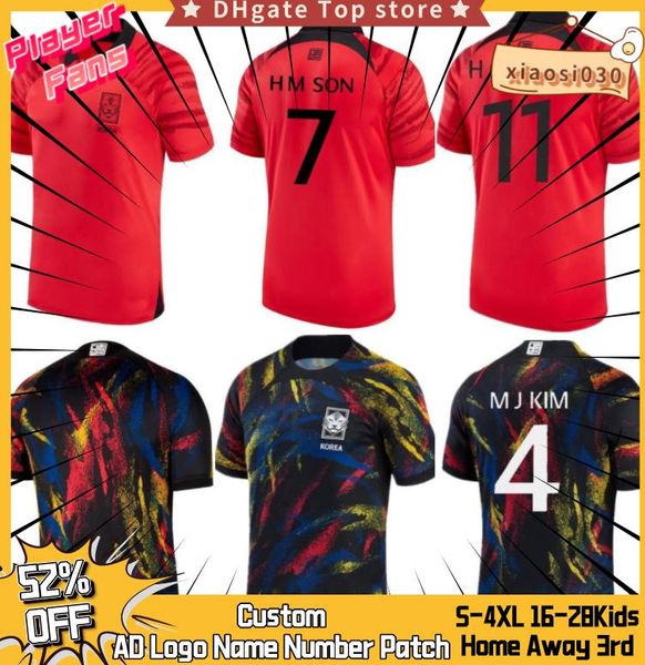 

2022 southkorea soccer jersey world cup football shirts republic of korea national team son 22 23 hwang kim hwang lee jeong sung kwon home a, Black;yellow