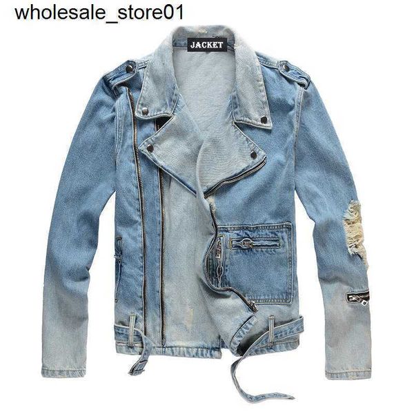 

new men's jackets designer amirs trendy brand blue slim cut denim coat men's streetwear jacket, Black;brown