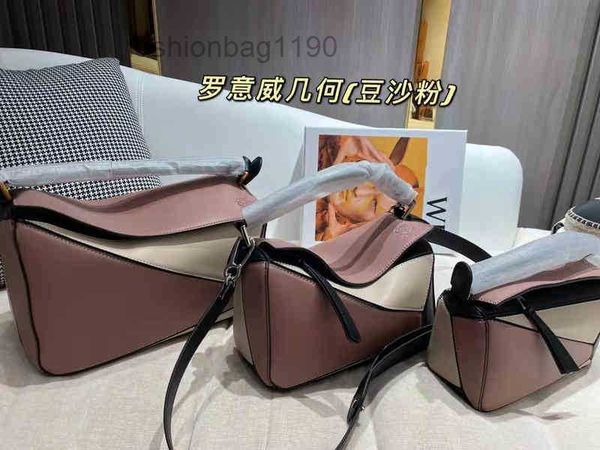 

bag 2023 fashion designer bags loews women's leather puzzle geometric splicing soft small square home mini4b2g
