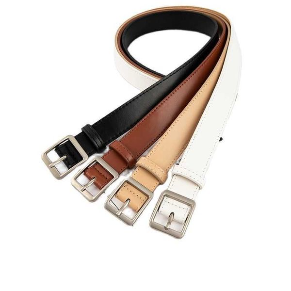

belts factory direct selling simple and versatile pu square buckle denim fashion with women's g221010, Black;brown