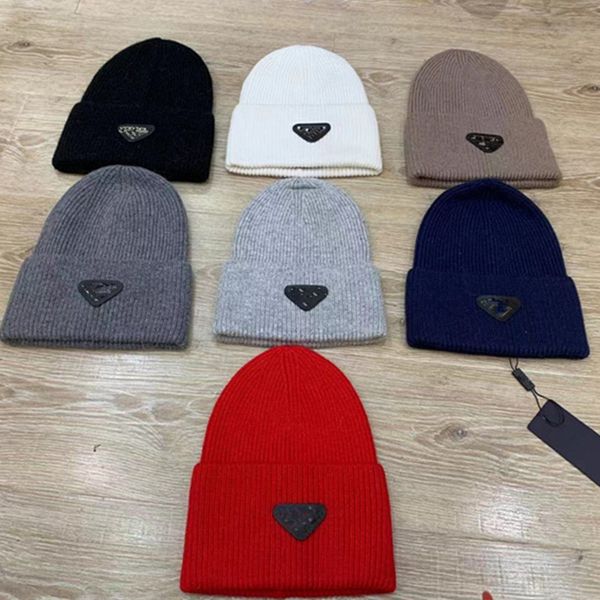 

2022 classic designer slouchy wool beanie ribbed knitted cuff beanies winter hats men women fashion universal warm knit skull caps outdoor s, Yellow