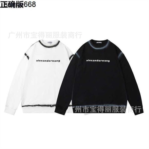 

designer women's hoodies sweatshirts autumn fashion brand new ink men women's casual alexanders loose round neck wangs, Black