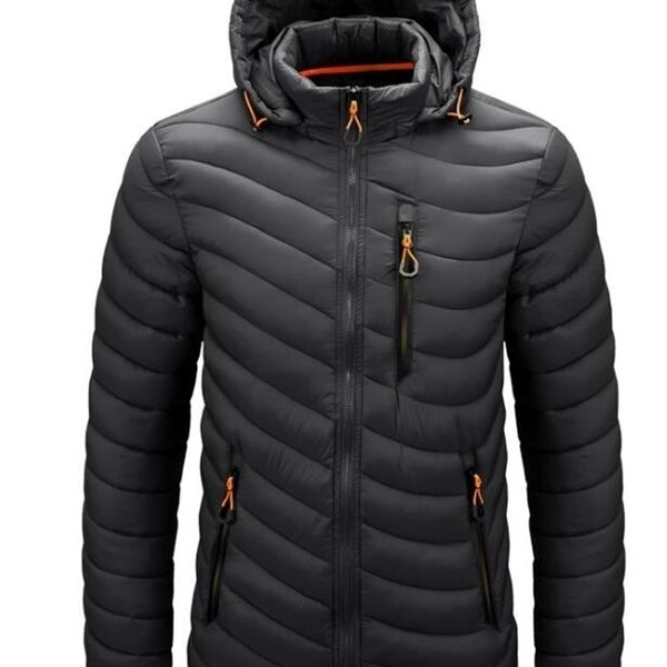 

mens down parkas waterproof winter men hooded jacket mens warm cotton coat male color mens jackets 221010, Black