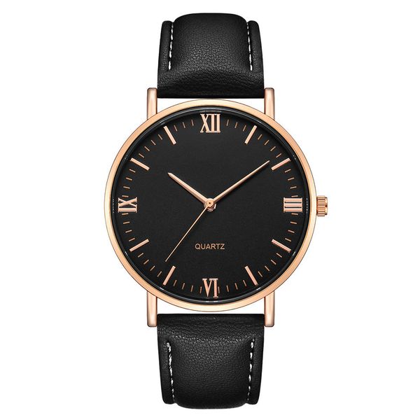 

mens quartz watch men birthday gift business leather strap orologi, Slivery;brown