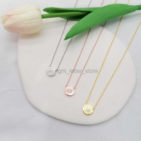 

pendant necklaces luxury boutique silver rose gold medal necklace 925 sterling silver holiday gift fashion classic girls with box g220921