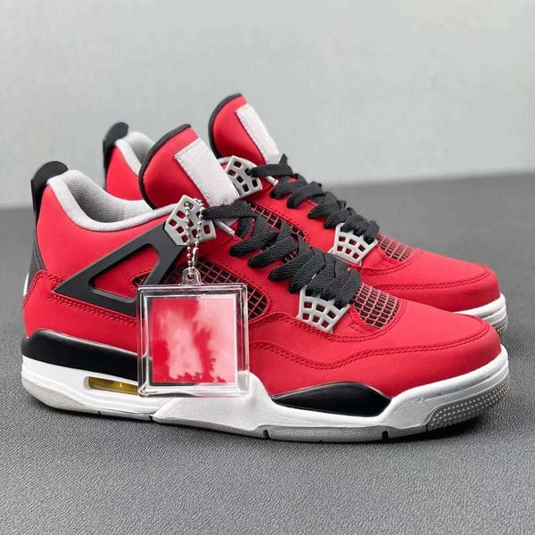 

shoes dr red thunder jumpman 4s basketball black white 4 outdoor running trainers sports sneakers size 7.5-13 ship
