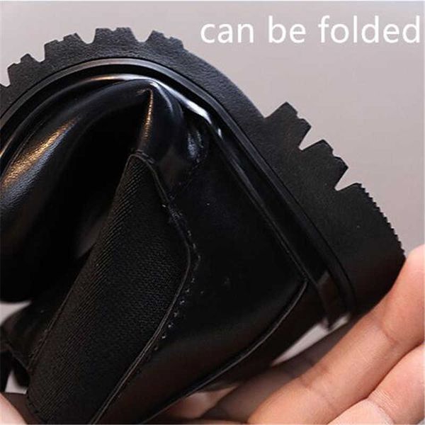 

boots children chelsea kids girls short pu leather fashion toddler booties l221011, Black;grey