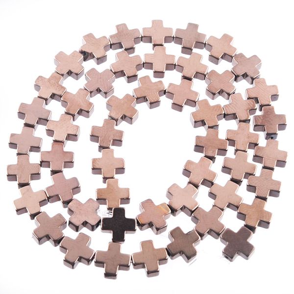 

black color3x8mm cross hematite materials stone spacer loose beads for jewelry making diy pendents bl311