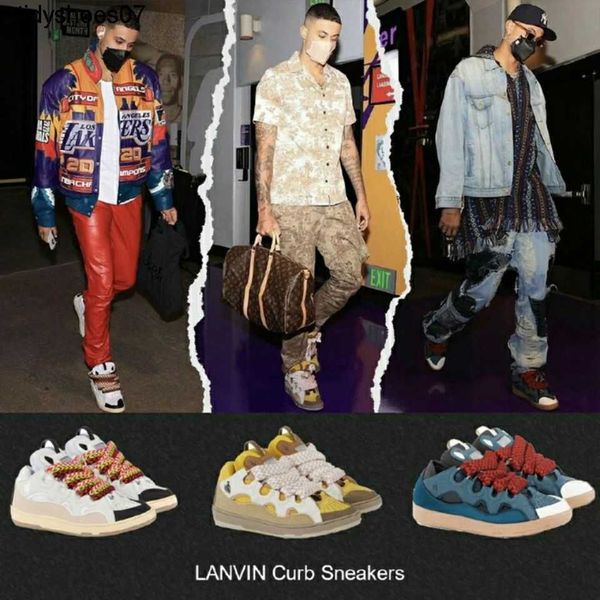 

star lanvins langfan leather curb sneakers it sells well in the united states