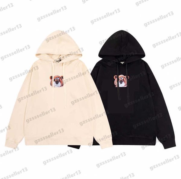 

hoodie for womens designer jumper animal letter logo printing hoodies autumn cotton loose hooded sweatshirts 2 colors size s-xl 0912, Black