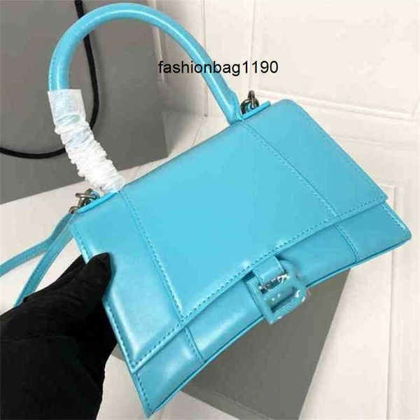 

women designer balencaigass bags female 2022 bag net red same leather hourglass b-button crocodile pattern portable