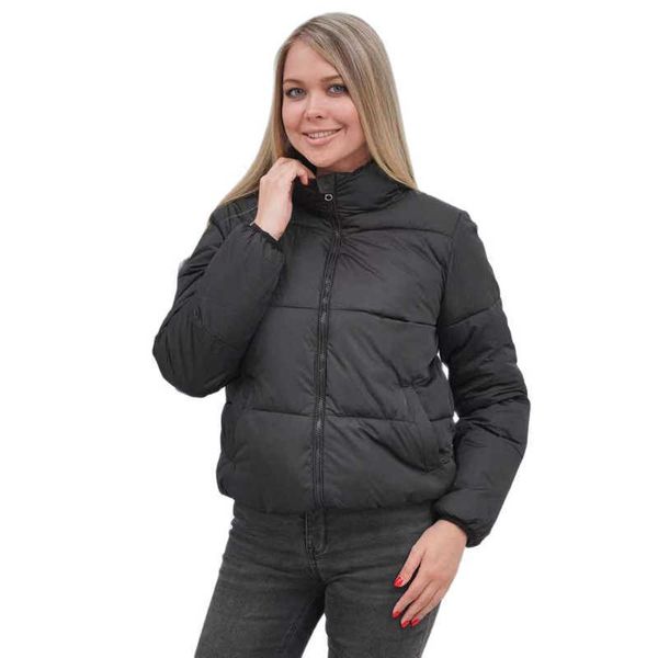 

women's down parkas -10centigrade puffer jacket women 2021 oversized bubble coat winter autumn stand collar cotton padding warm solid p, Black