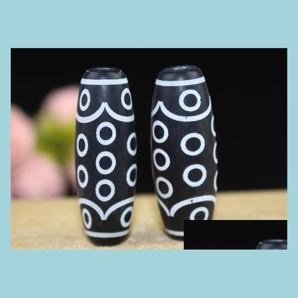 

stone wholesale natural chalcedony agate beads 21 eyes tibetan dzi bead diy jewelry accessories spacer xingyue bodhi drop delivery 20 dhp9y, Black