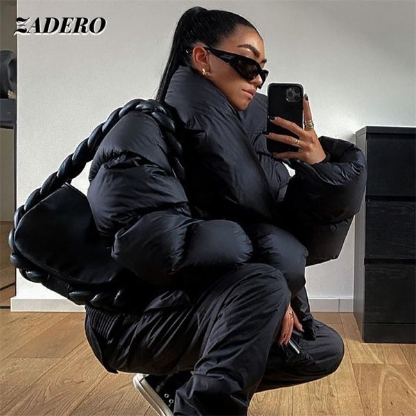

womens down parkas winter oversized black bubble coats women fashion zipper scarf collar puffer short jackets high street outwear casual par