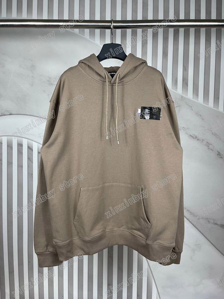 

xinxinbuy men designer hoodie sweater sea wave tape letter 1917 paris women black apricot yellow xs-2xl, Black;brown