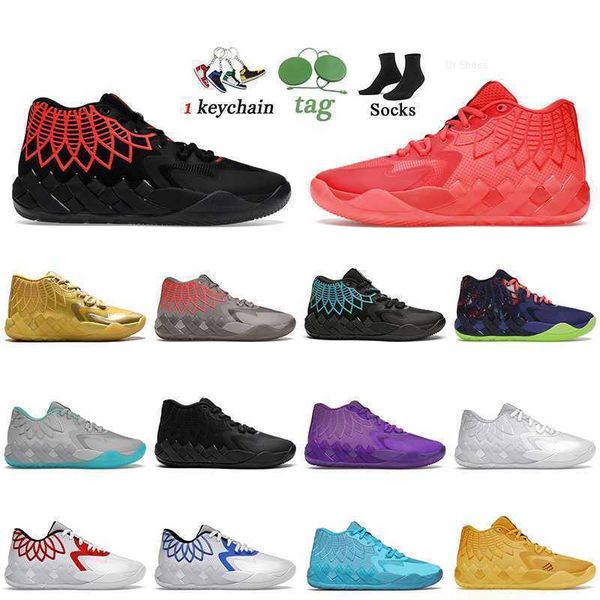 

basketball shoes mb.01 sneakers trainers lamelo ball red blast rick and morty not from here