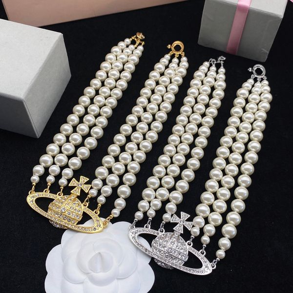 

2022 new fashion pearl beaded necklaces for women designer jewelry gift, Silver