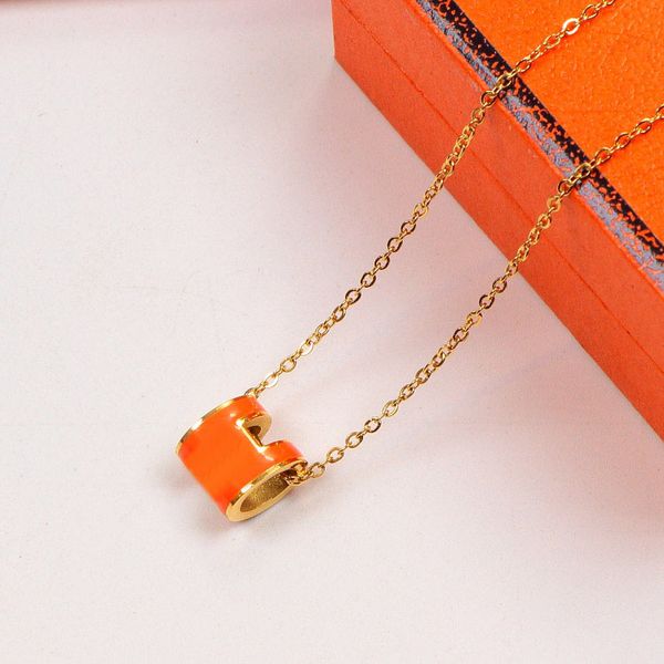 

high sense diamond letter h titanium steel necklace women's summer ins simple cool style clavicle chain fashion versatile neck chain wh, Silver