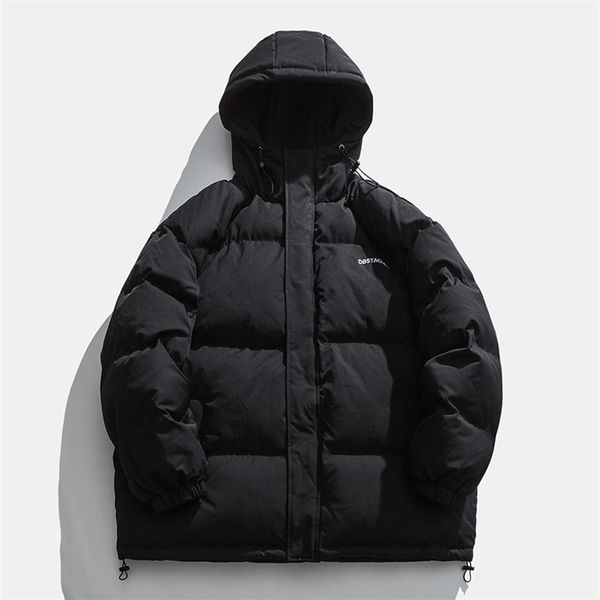 

mens down parkas colorful mens winter jacket coat oversize parka korean mens puffer jacket harajuku hip hop hooded coats men women winter pa, Black