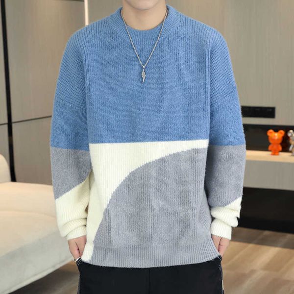 

men's sweaters 2022 new fashion brand wool sweater mens o neck korean fall winter soft warm grade long sleeves men clothing g221010, White;black