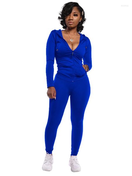 

women's two piece pants yikuo 2022 autumn winter jogger sport suit women tracksuit zipper long sleeve hooded casual set outfits, White