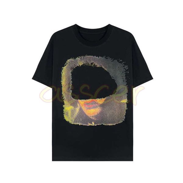 

new mens t shirts fashion abstract portrait printing tees womens short sleeve clothing black size m-xl, White;black