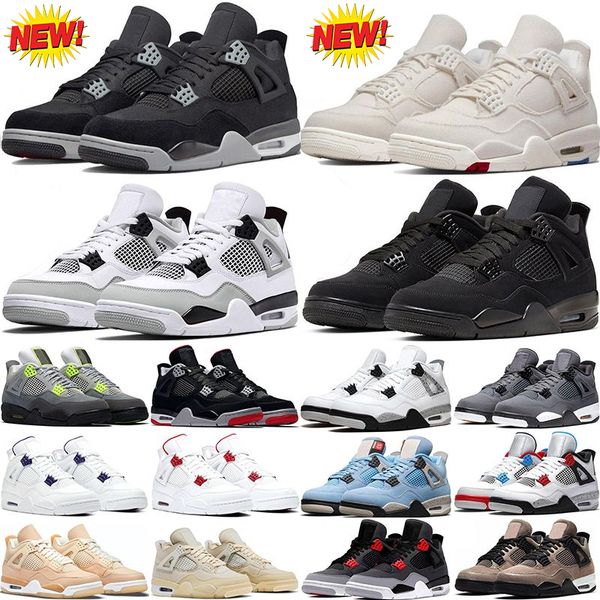

basketball shoes sports sneakers trainers messy room black cat neon bred military black red thunder university blue white og 4 jordens 4sixz