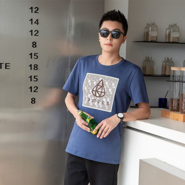 

zometg men's t-shirts male summer fahion short long sleeve tee shirt cotton shirts for men, White;black