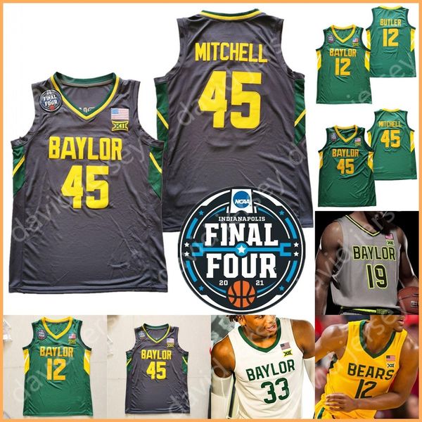 

college basketball wears 2023 final four 4 ncaa baylor basketball jerseys jared butler macio teague davion mitchell vital dain dainja matthe, Black