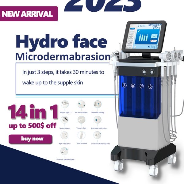 

14 in 1 microdermabrasion jet peel face deep cleaning hydro facial dermabrasion skin care machine price for sale