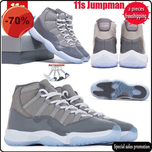 

jumpman 11 11s basketball shoes cool grey high low sneakers mens womens designer trainers 2021 new fashion shoe with box keychain tag