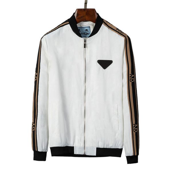 

mens jackets thin windbreaker zip hooded stripe outerwear quality hip hop designer coats armband fashion spring and autumn parkas size m-3xl, Black;brown
