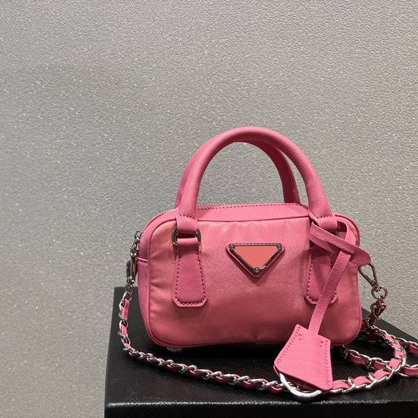

cute nylon mini camera bags ladies tote handbags cross body messenger bag designer triangle icon totes bag