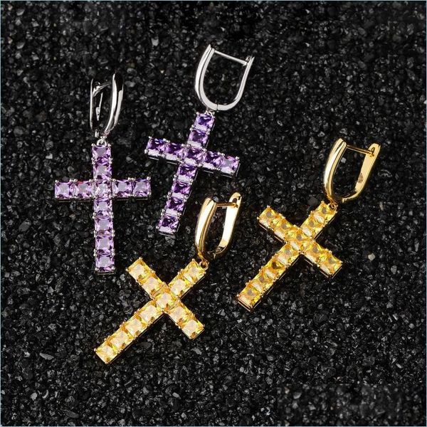 

knot luxury designer jewelry women knot earrings hip hop jewlery men earings iced out diamond cross hoop 60 t2 drop delivery 2022 dhw2f, Silver