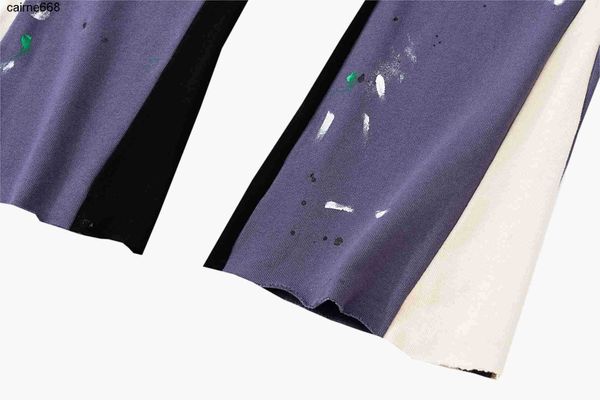 

designer men's pants galery dept new painted loose flare sweat pant, Black