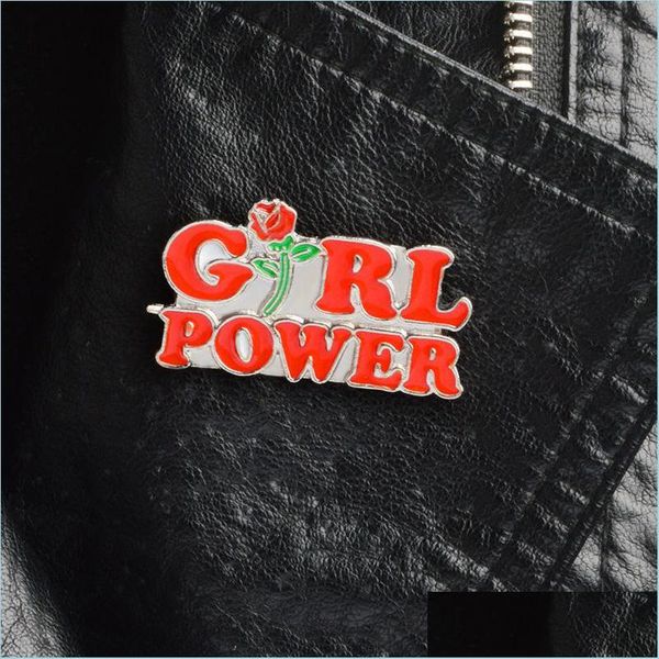 

pins brooches miss zoe meisje vrouwen power emaille pin feminisme broche feministische badge denim jeans revers kleding cap bag cre dhsbp, Gray
