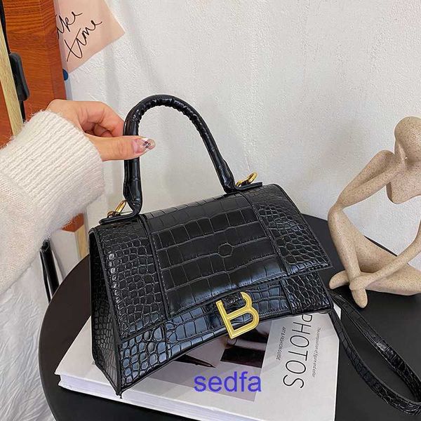 

designer bags luxury balencigas genuine leather ladies shoulder crossbody handbag fashion one shoulder bag female hourglass crocodile patter