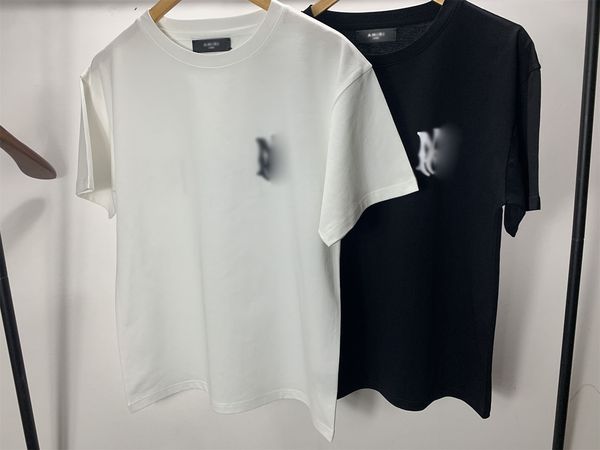 

men's t-shirts summer 210g double strand cotton letter print t-shirt, White;black