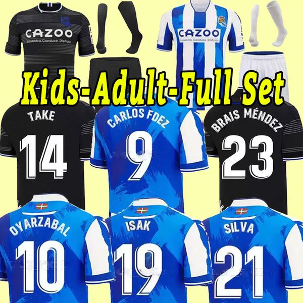 

real sociedad 2022 2023 soccer jerseys oyarzabal x prieto portu david silva football shirt juanmi 22 23 carlos fernandez camiseta de futbol, Black;yellow