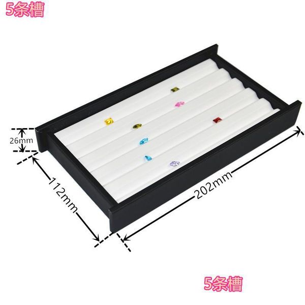 

jewelry boxes mute magnet er superior leather diamond display box mini stone storage case gemstone jewelry holder organizer travel d dh7o1, Black;white