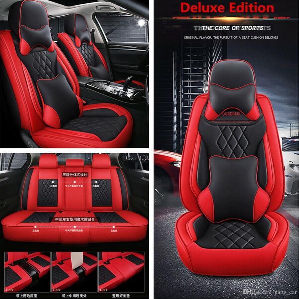 

deluxe full surround car seat cover pu leather full set for interior accessories