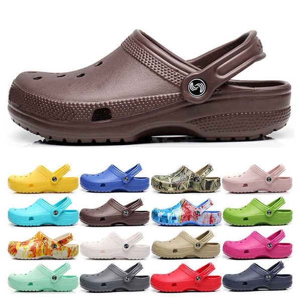 

2022 slippers clogs sandals slip on casual beach waterproof shoes black white grey red green men classic nursing hospital women slippers