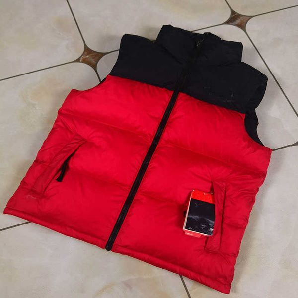 

mens vests down jackets fashion vest long style slim 22aw zipper outwear windbreaker pocket outsize men warm coats s-2xl, Black;white