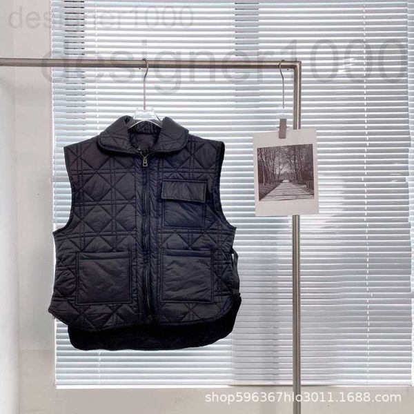 

women's vests designer 2022 early autumn new plaid quilted vest loose webbing snap waist sleeveless 155430 9sqn, Black;white