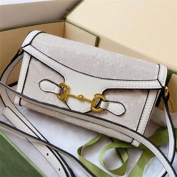 

2022 mini bag latest horsebit title buckle 1955 horizontal mobile phone bag shoulder messenger pvc first leather retro bag