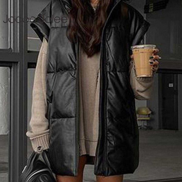 

women's down parkas women stand collar sleeveless parka vest punk waistcoat vintage harajuku oversized jackets korean harajuku loose co, Black