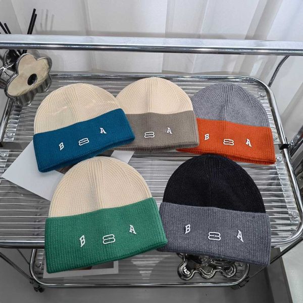 

designer alphabet knitted hat fashion beanie cap breathable skull caps for man woman 5 color, Blue;gray