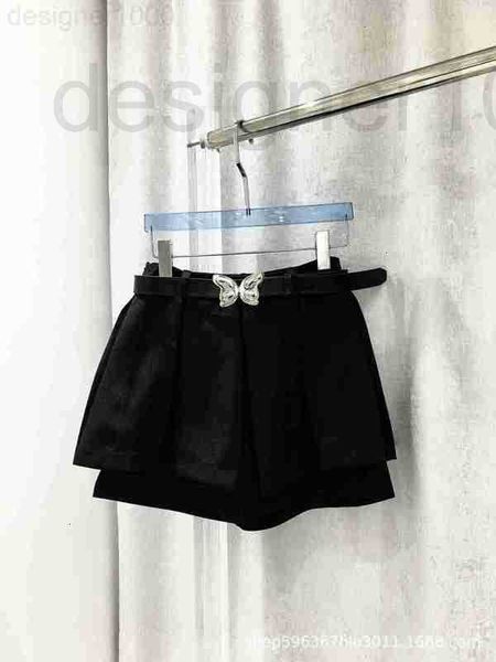 

women's shorts designer 2022 autumn new black versatile skirt fashion casual pants with belt 156894 n80q, White;black