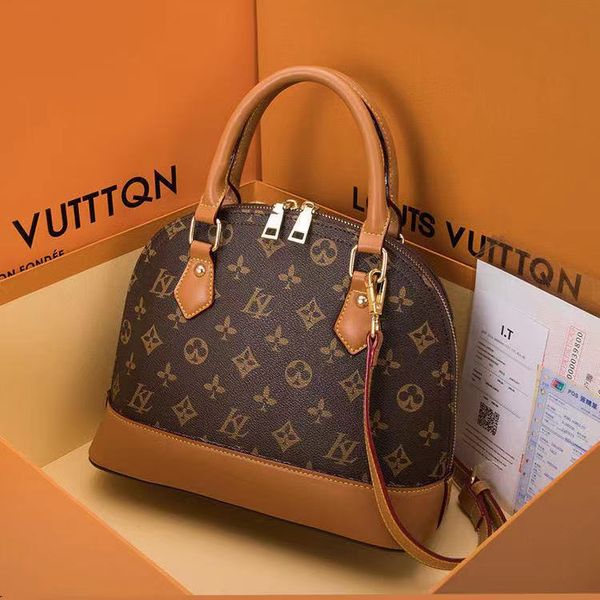 

higt quality alma bb fashion designer louiseity vuittonity bag women tote shoulder messenger bag leather handbags shell purse ladies cosmeti
